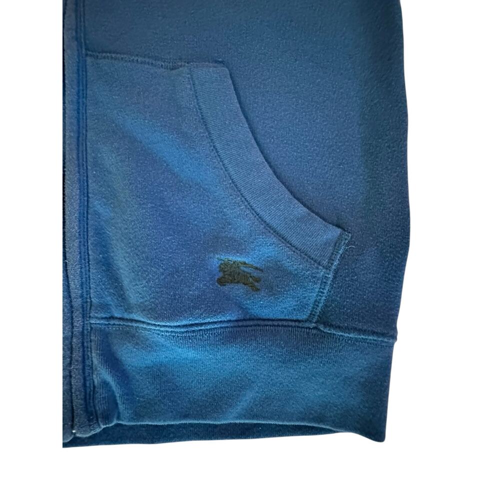 Burberry Brit Blue Zip Hoodie SP Quiet Luxury Designer Athleisure Check Lined - Picture 5 of 11